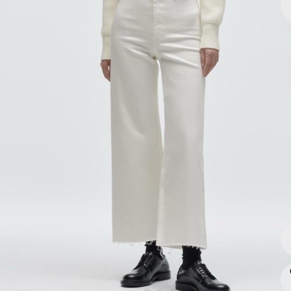 Zara White Straight Leg Pants